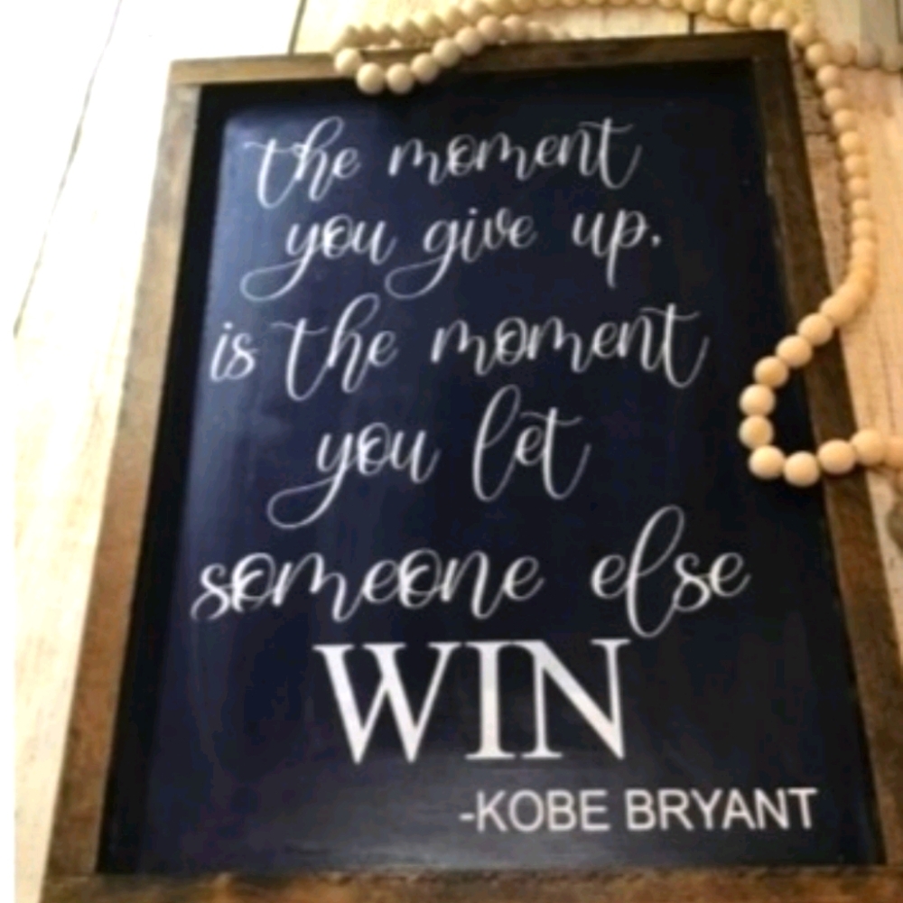 Inspirational wood sign
